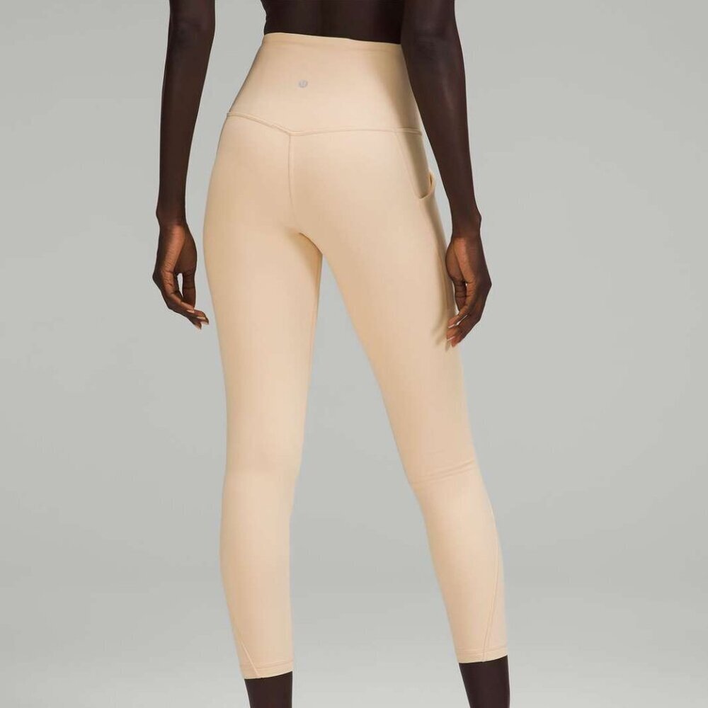 lululemon 25” high rise align Cream Leggings with pockets